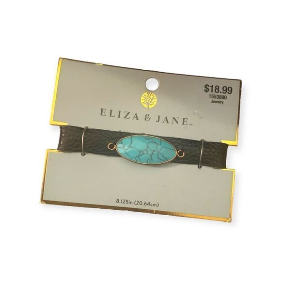 NWT Turquoise Leather Wrap Bracelet - Picture 1 of 1
